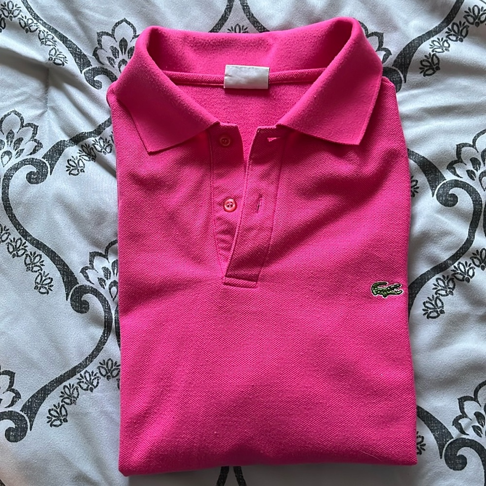 Pink Lacoste Men’s Polo